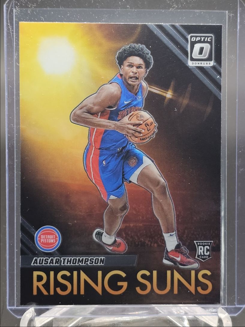 AUSAR THOMPSON 2023-24 DONRUSS OPTIC ROOKIE RISING SUNS PISTONS RC Q5384