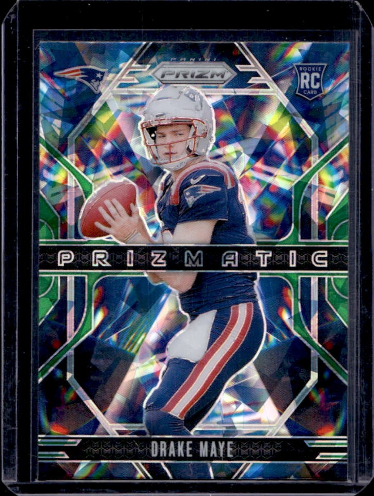 2024 Prizm Drake Maye Prizmatic Green Ice Rookie RC #2 Patriots