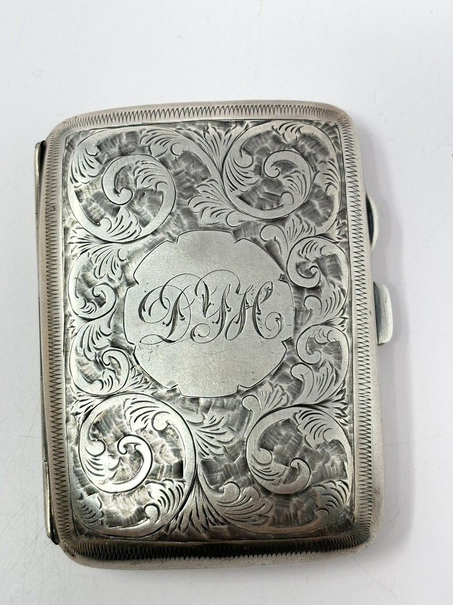 Antique 1905 Sterling Silver Cigarette Case English