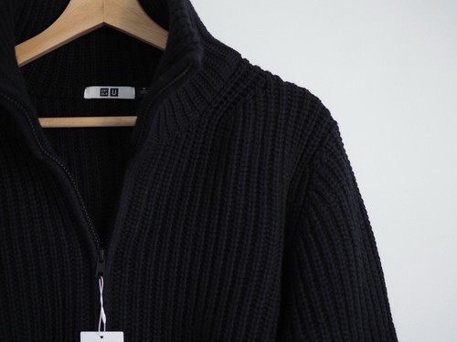Lemaire Lambswool Blend Uniqlo Knitted Zip Up Jacket Size Large - Picture 6 of 9
