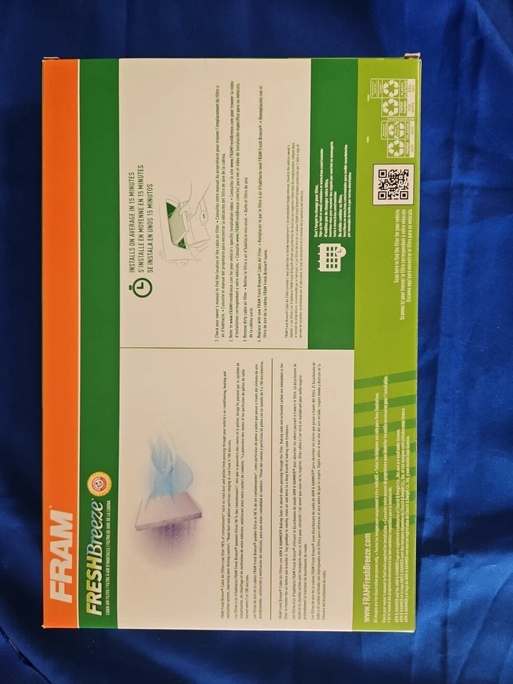 机舱空气过滤器 Fram CF8392A 2000 - 2013 雪佛兰 IMPALA,2014 - 2016 雪佛兰 IMPALA LTD — 第 2/2 张图片