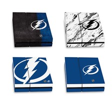 OFFICIAL NHL TAMPA BAY LIGHTNING VINYL STICKER SKIN DECAL FOR SONY PS4 CONSOLE
