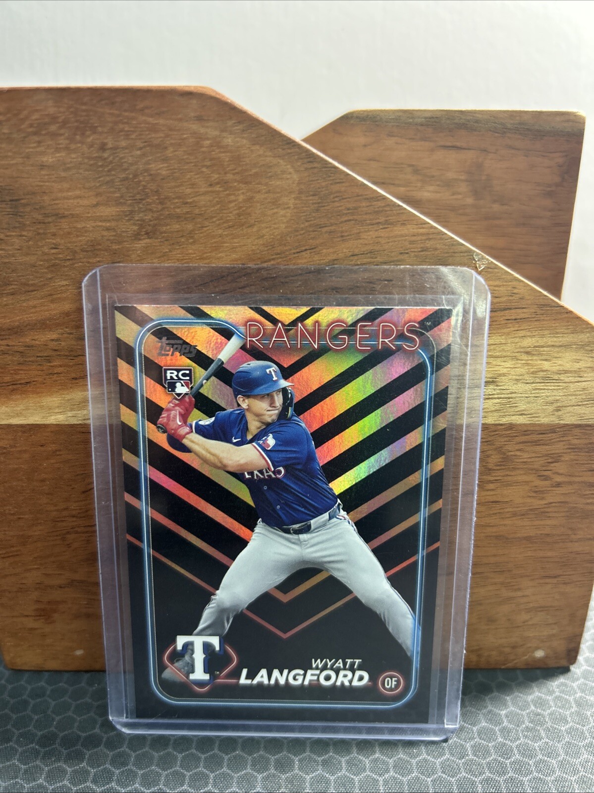Wyatt Langford RC 2024 Topps Update Orange Black Halloween Holiday Foil US151