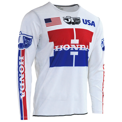#ad New 2022 JT Racing Honda Authentic Licensed 1980 Retro Style MXdN Moto Jersey $75.00