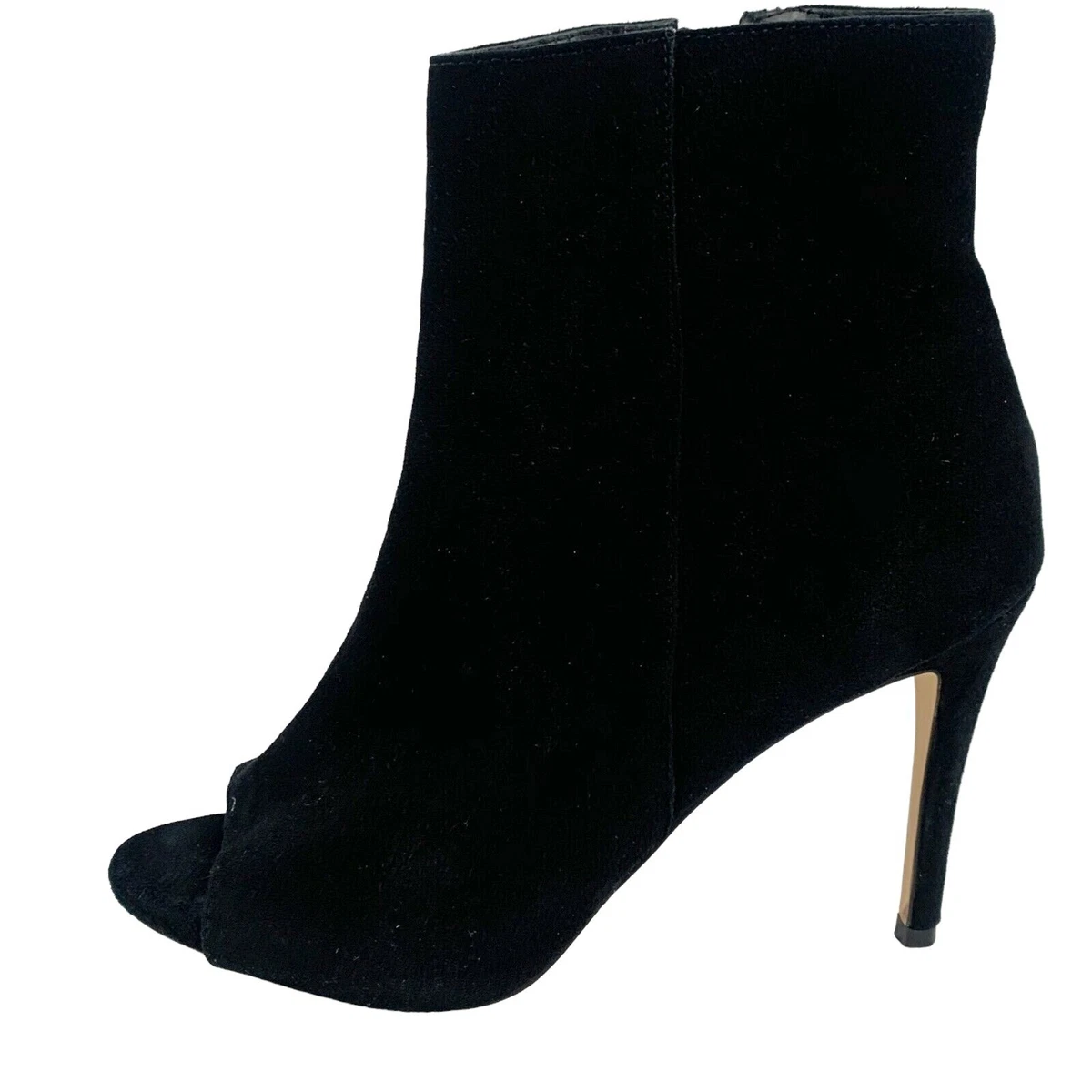 Black suede top stiletto booties