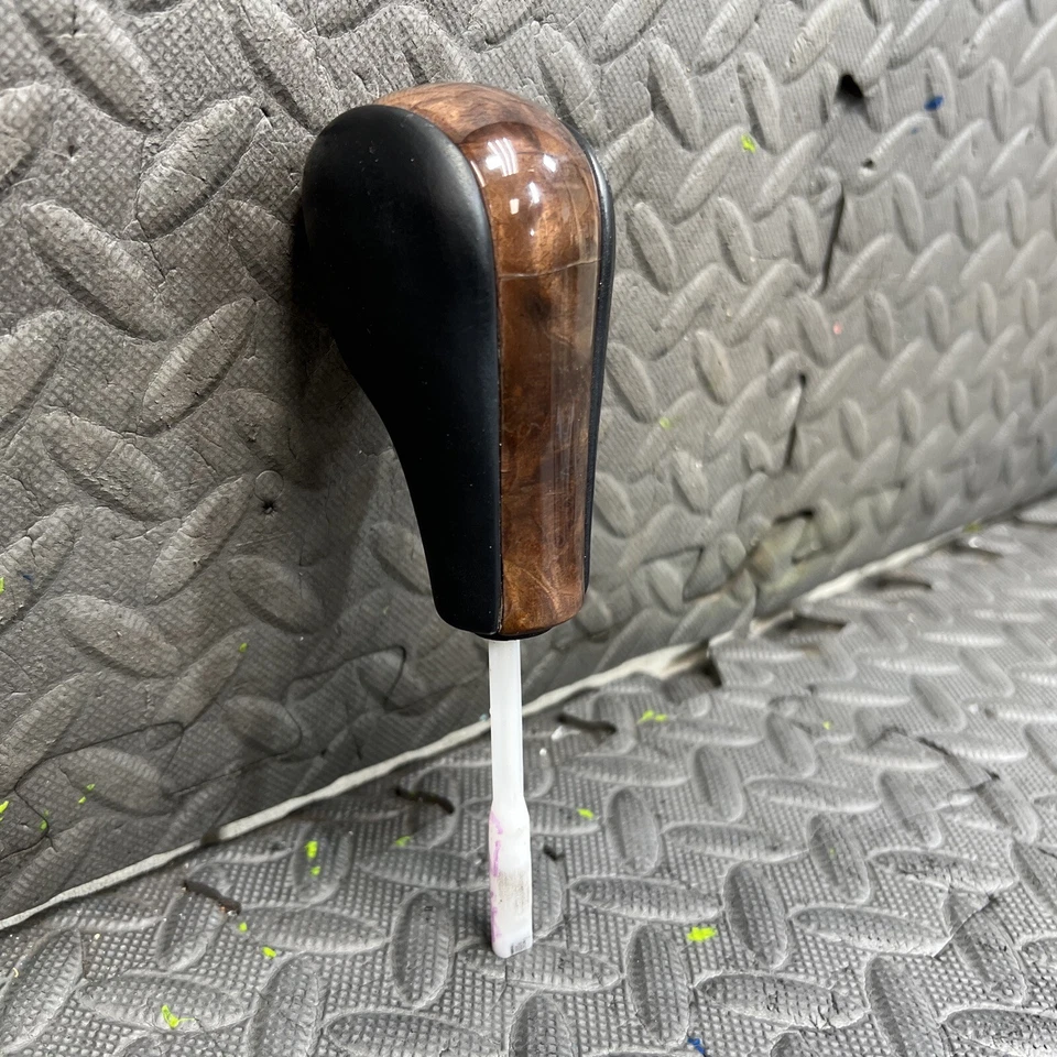 💥 OEM 1996-1998 BMW Z3 ROADSTER E36 ПЕРЕКЛЮЧАТЕЛЬ РУЧКА КОЖА ЧЕРНАЯ ТЕКСТУРА ДЕРЕВА - Изображение 3 из 4