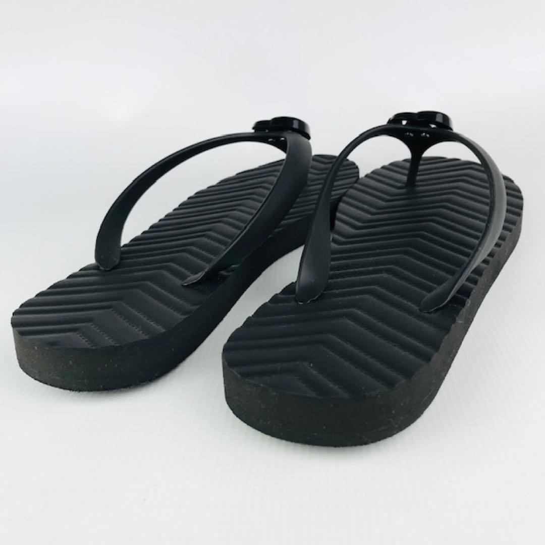 Gucci Rubber Sandals Men's Slip-on Flip-flops Double G Black