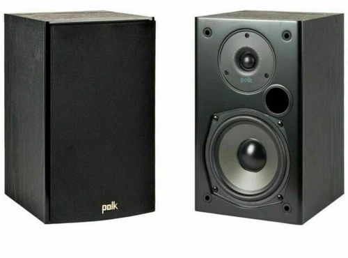Polk T15 Home Theatre and Music Bookshelf Speaker - Black