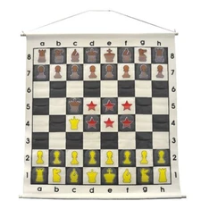 Wholesale Chess 36" Quality Chess Demo Board with Clear Pieces and Bag - Black