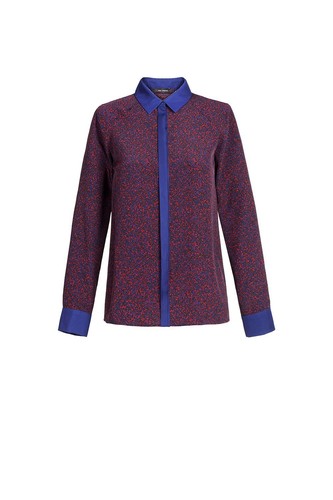 Veste Cop Copine Hiver 2017-2018 - Modèle AFOBIS En Jacquard Bleu Ciel Et Noir, Taille 42