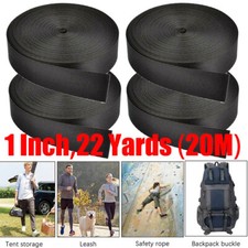 Wholesale 22 Yards 1 Inch Wide Black Nylon Heavy Duty Webbing Strap HOT