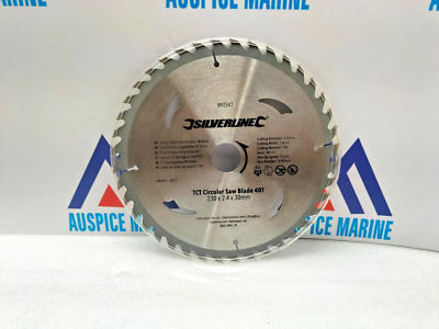 #ad Silverline TCT 230x2.4x30MM 40T Circular Saw Blade $140.00