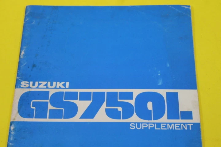 OEM SUZUKI GS750L MANUAL SUPLEMENTO Foto 2 de 4