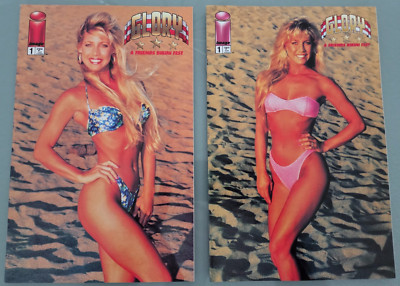 GLORY & FRIENDS BIKINI FEST #1 (1995) IMAGE COMICS PHOTO COVER! BONUS VARIANT #1