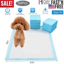 50pcs 24x18 inch Dog Pet Training Pads Puppy Pee Diaper Pad Cat Wee Mats Potty