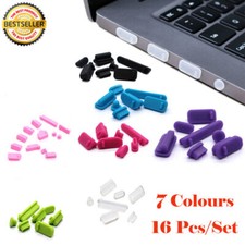 16Pcs Protective USB Ports Anti-Dust Plug Cover Stopper for Laptop  PC 7Colors
