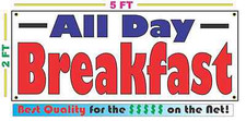 BREAKFAST ALL DAY BANNER Sign NEW Larger Size Best Quality for the  