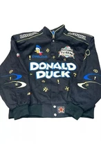 JH design rare vintage donald duck nascar disney black 2004 daytona 500