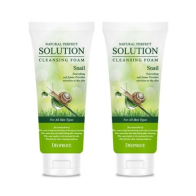 Deoproce Natural Perfect Solution Cleansing Foam Snail 170g*2Pcs -FREE SHIPPING