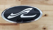 SEA RAY 11 7/8” OVAL EMBLEM / BLACK AND CHROME / SR PART# 1443217 (2ND QUALITY)