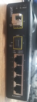 Planet Technology Industrial Ethernet Switch IGS-620TF. *READ *