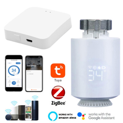 1-8X Smart Thermostat Heizkörper Set WIFI Digital TRV Home Heizung Zigbee Alexa