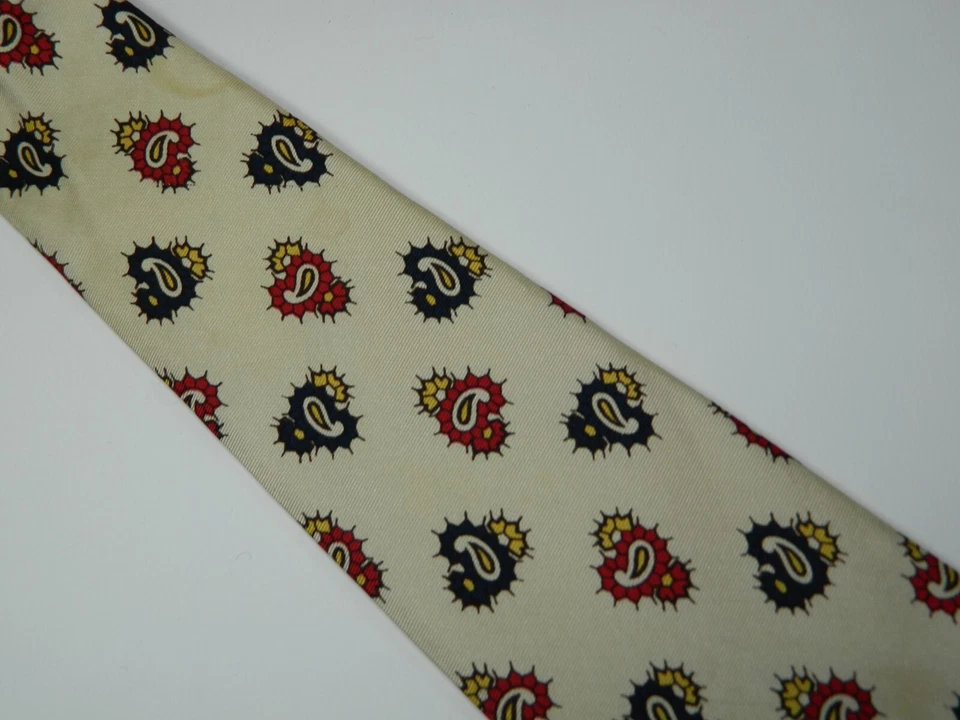 Corbata de seda vintage para hombre BLOOMINGDALE'S MENS STORE Anchorman Paisley Foto 3 de 4