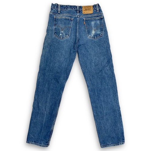 Pantalones de mezclilla vintage Levi's 505 para hombre 34x30/32x29 con pestaña naranja ajuste regular pierna recta - Imagen 6 de 10