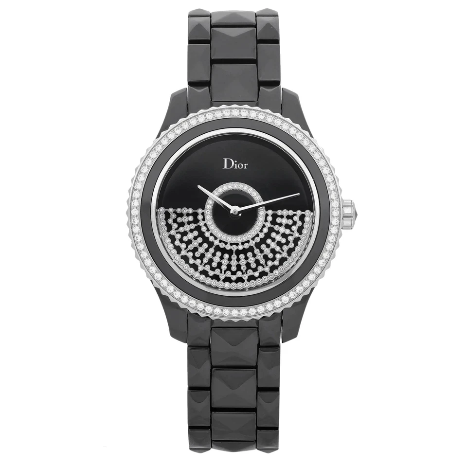 Reloj Christian Dior VIII Grand Bal 38 mm cerámica diamante esfera negra CD124BE3C001