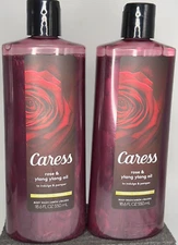 (2) Caress Rose & Ylang Ylang Oil Body Wash (Previous LOVE FOREVER) 18.6oz each!