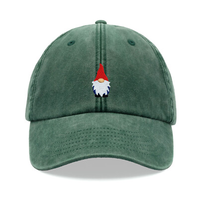 Rot Blau Gonk Baseball Kappe Vintage Gewaschen Unisex Dad Gnome Weihnachten Mum