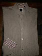 Mens Boss Hugo Boss Lightweight Long Sleeve Striped Button Front Shirt Medium MD