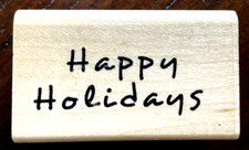 Inkadinkado HAPPY HOLIDAYS Rubber Stamps General Special Occasion Christmas