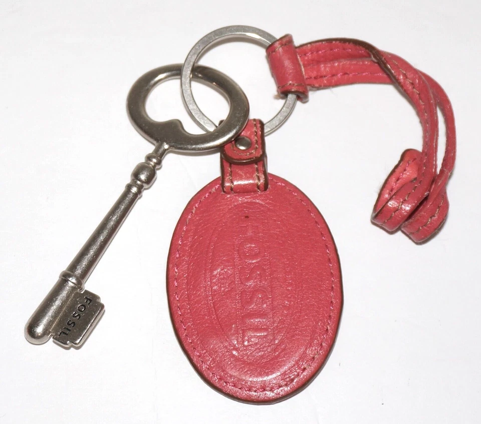 FOSSIL Desert Coral-Pink Leather LOCK & KEY Fobs - Imagem 2 de 4