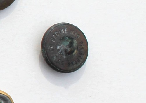 BOUTON CUIVRÉ MILITAIRE AMERICAIN, BUTTON US ARMY 1902-30, ARMÉE AIR FORCE AIGLE - Picture 2 of 2
