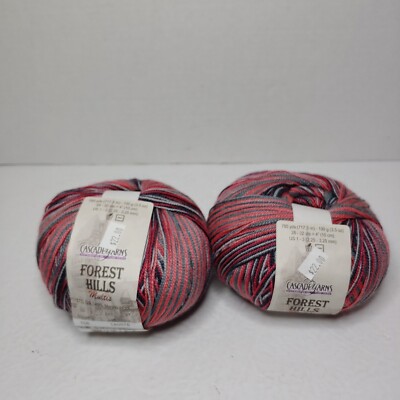 Cascade Yarn 51% Silk/49% Merino Wool-2 Pink/Gray  3.5 Oz  Skeins