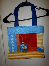 Paul Brent Coastal Life Yacht Club 11x10" Zip Up Handbag.