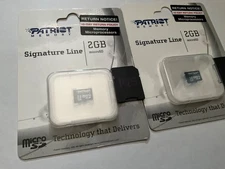 2pcs 2gb SD patriot micr SD +2 adapters for NIKON  Canon & Kodak SD Cameras