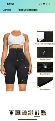 Women's High Waist Slimming Sauna Sweat Pants - Black - Large - Flattering