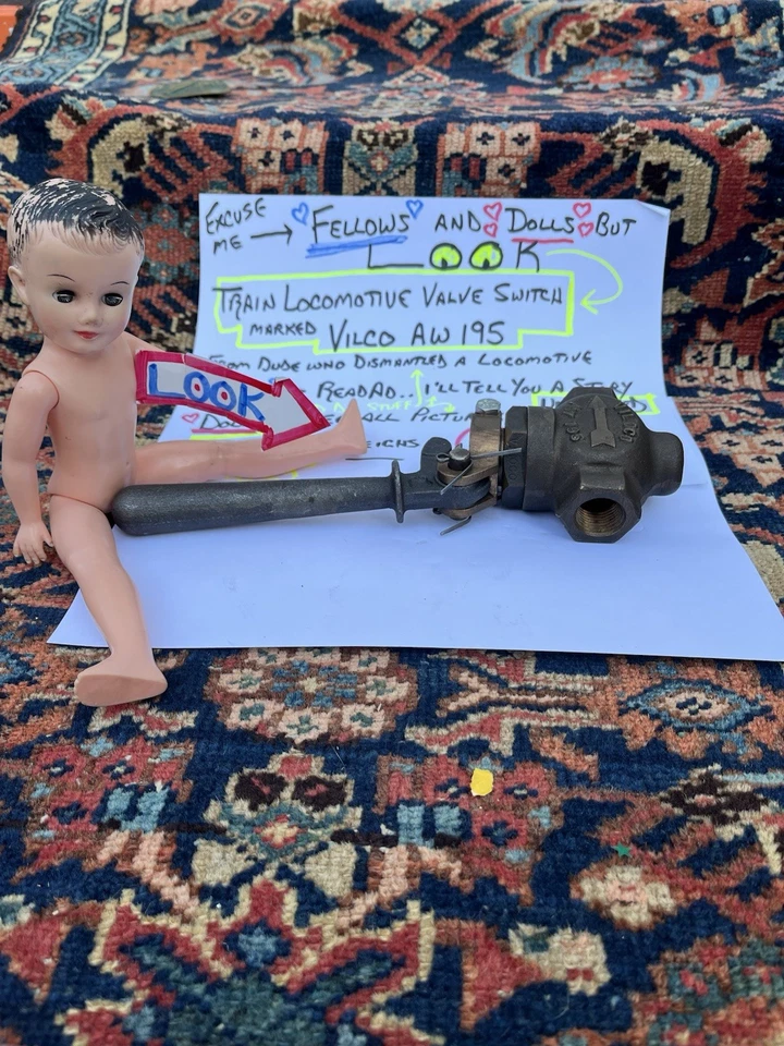 VÁLVULA BOCINA AIRE TREN LOCOMOTORA VILOCO AW 195 de colección con interruptor de manija Foto 2 de 4