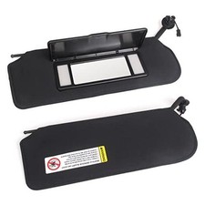 Sun Visor Pair with Updated LED Lighted Vanity Mirror Compatible with Corvette