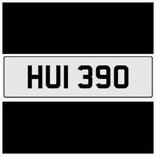 HUI 390 H 3x3 DATELESS PRIVATE NUMBER PLATE HAN HANNAH HAZEL HARRY HARVE HOL HAZ