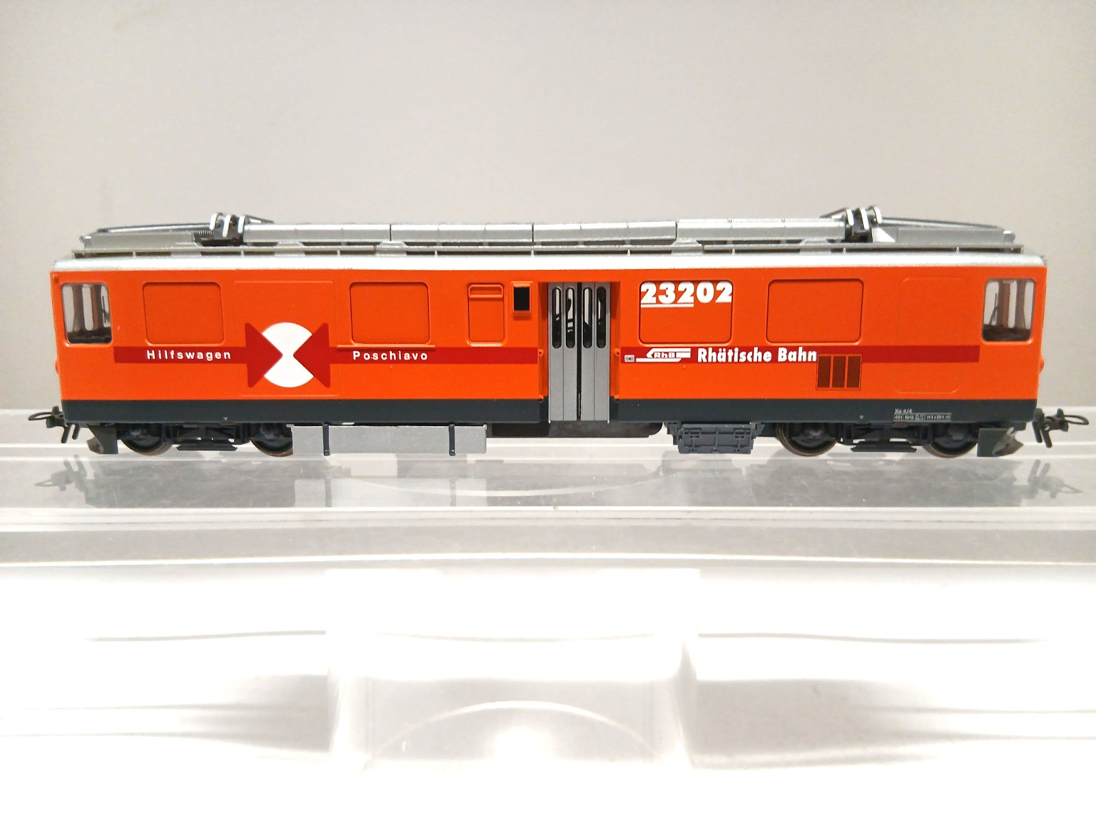 BEMO 1266152 H0m DC. Elettromotrice di servizio Xe 4/4 232 02 delle RHB.