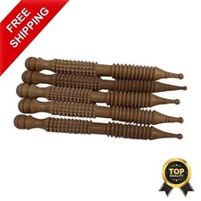 Ensemble de -5 masseurs à rouleaux mains et pieds en bois Sujok Acupression +...