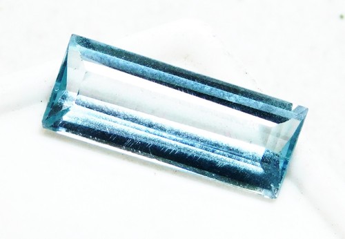Pietra Preziosa Sciolta Taglio Smeraldo Acquamarina Naturale Certificata 4,15 Cts R224 - Foto 4 di 4
