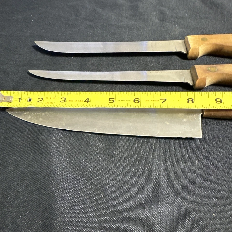 "Juego de 3 cuchillos de cocina de chef Washington Forge Yorktowne rebanadora mango de madera 8""" Foto 3 de 4