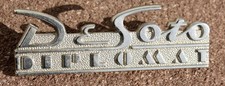 Vintage Small Desoto Diplomat Emblem Nameplate
