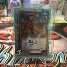 2025 Topps Chrome - Rookie Autographs Mick Abel #RA-MA Aqua Wave Refractor /199