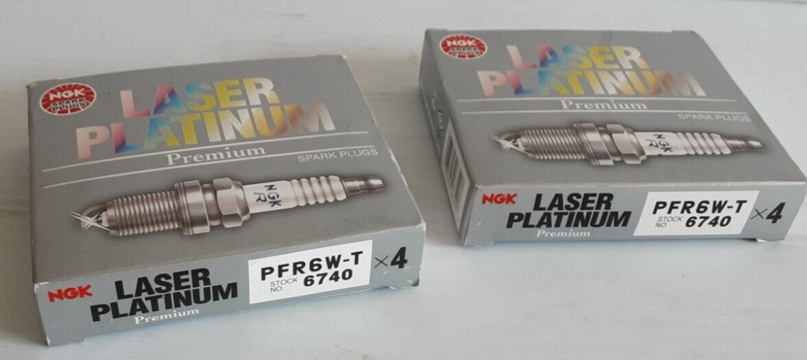 Spark Plugs, NGK PFR6W-T Laser Platinum 6740 - Set of 8 Plugs - Fits VW Audi
