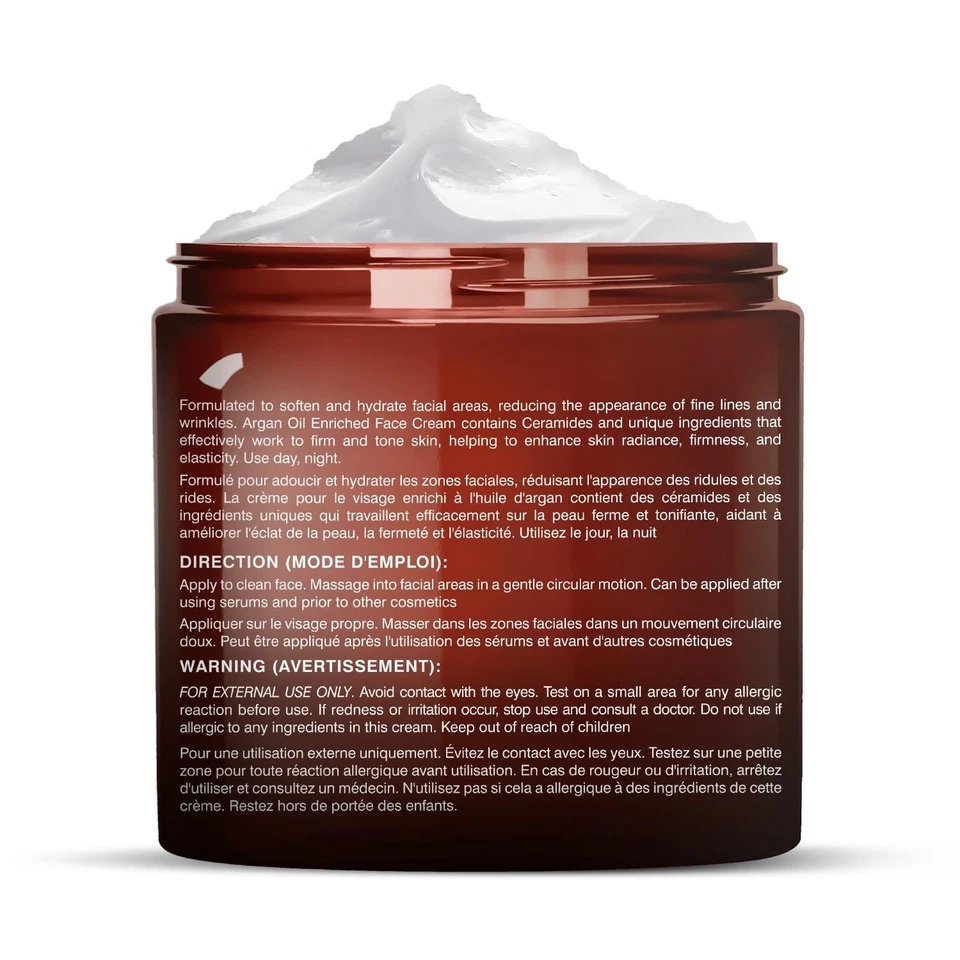 Crema facial hidratante con aceite de argán batido MAJESTIC PURE para mujeres y hombres - con Vi Foto 3 de 4